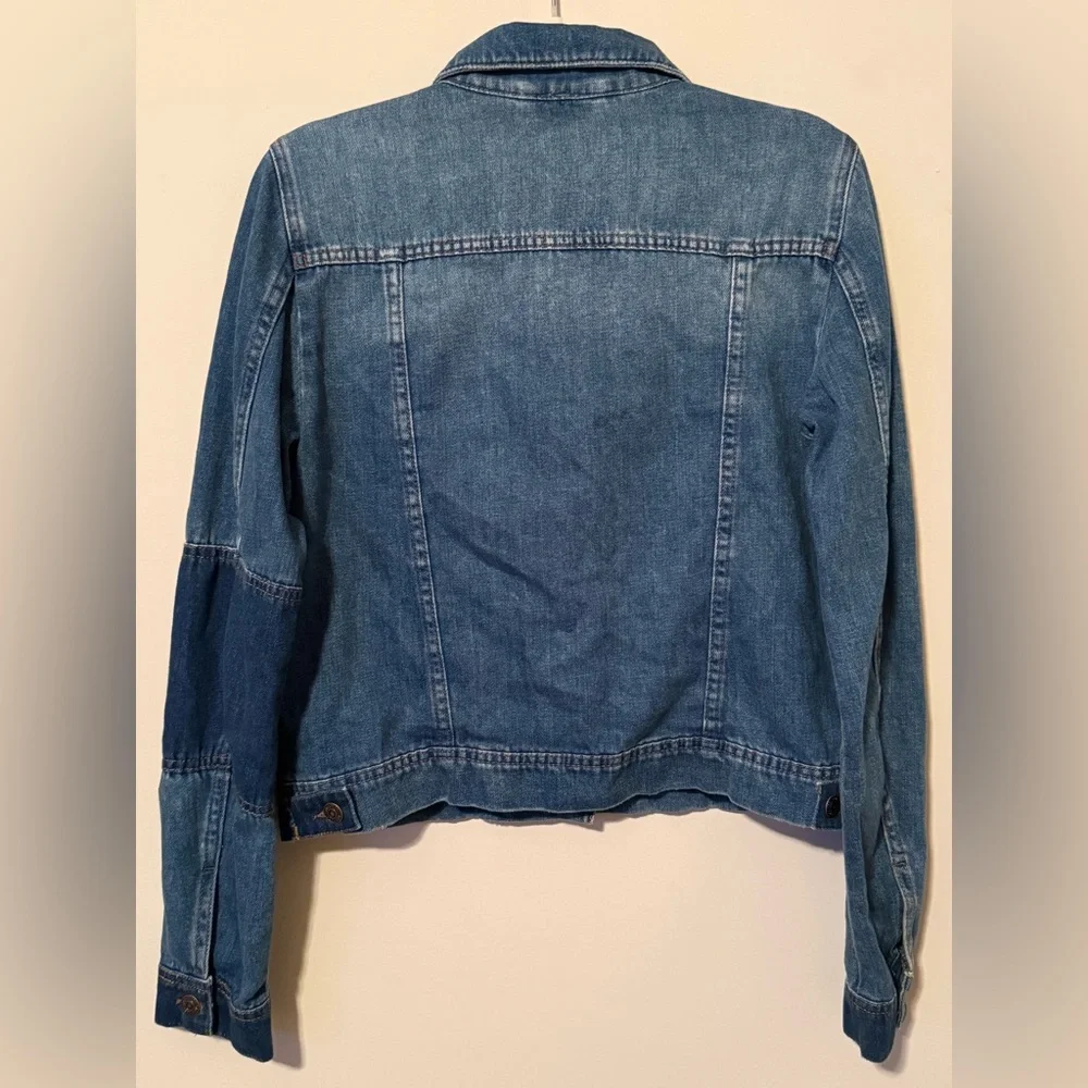 FREE PEOPLE Rumors Denim Cotton Jacket size Medium - Picture 3 of 3